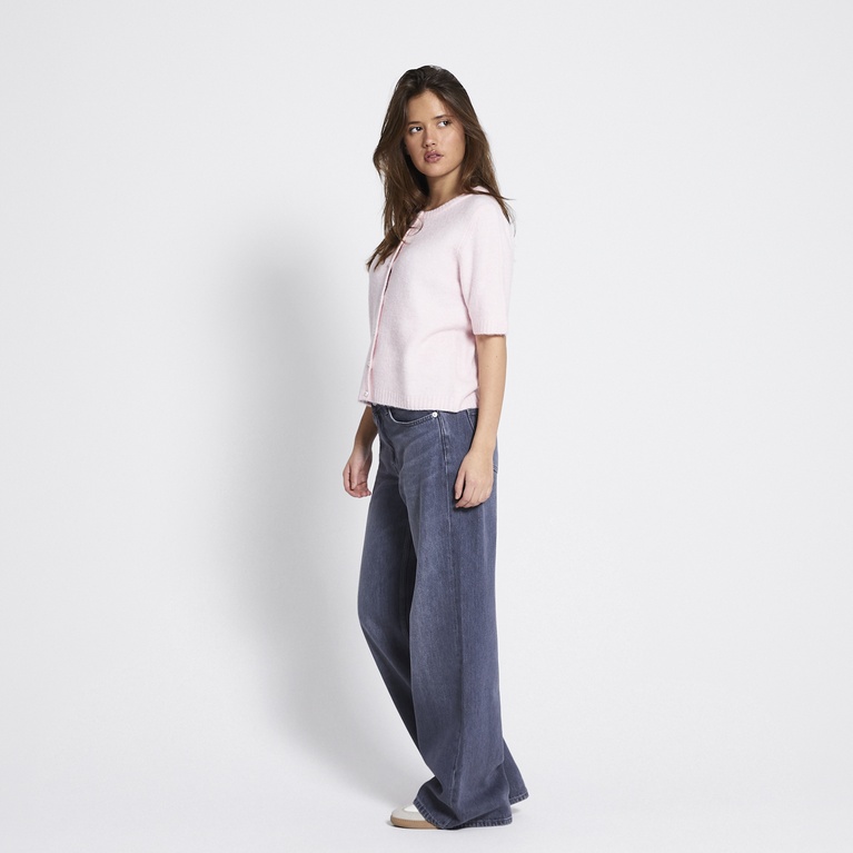 Basic short sleeve knit cardigan "Margot"